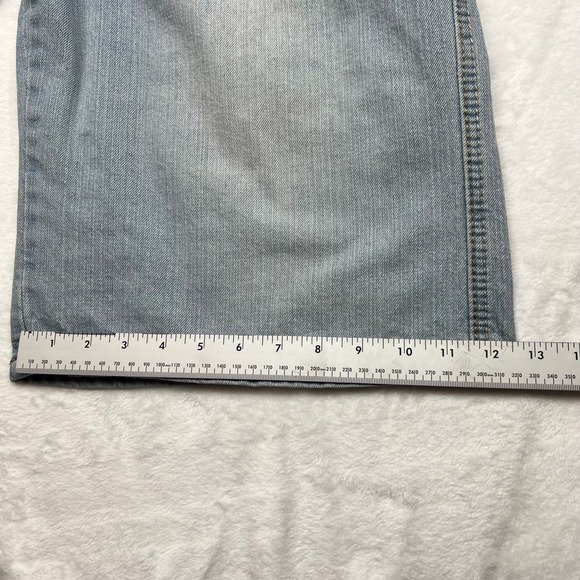 Royal Blue Denim Shorts Relaxed Fit Light Wash‎ Men 36 Skater Baggy Streetwear - Picture 6 of 11